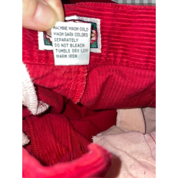 62 East Women’s Vintagе Red Corduroy Bermuda Shorts size 7/8 Pleated High Waist - Picture 10 of 10